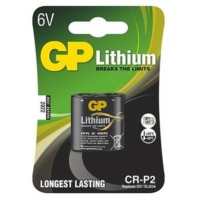 Батарейки фото GP CRP2 U-1 Lithium DL223A, 6V