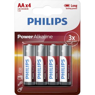 Батарейки Philips Power Alkaline LR6, AA (4/48) BL