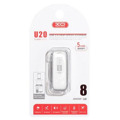 Накопичувач XO U20 8GB USB 2.0 (білий)