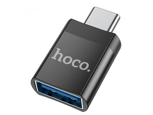 Перехідник OTG - Type-C HOCO UA17, USB 3.0, 4A, black