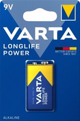 Батарейки Varta High Energy/Long Life Power 6LR61, 9V крона (1/10) BL