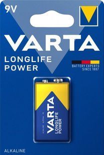 Батарейки Varta LongLife Power/High Energy 6LR61, 9V крона (1/10) BL