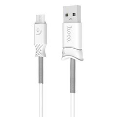 Кабель microUSB HOCO X24 Pisces, 1m. white