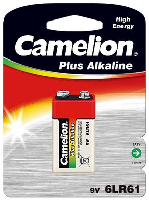 Батарейки Camelion Alkaline 6LR61, 9V крона (1/12) BL