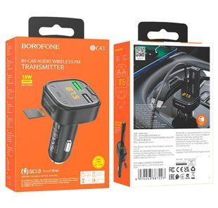 АЗП FM-модулятор BOROFON BC43 Flash QC0.3 (black)