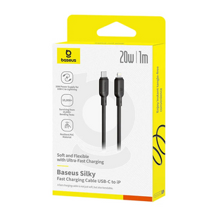 Кабель Type-C to Lightning Baseus Silky, 20W, (P10377700213-00) 1m., black