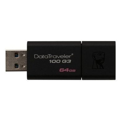 Накопичувач Kingston DataTraveler 100 G3 USB 3.0 64GB Black (DT100G3/64GB)