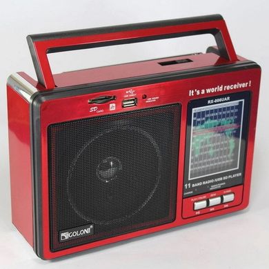 Радіоприймач RX-006 UAR вбудований акумулятор MP3/FM/MicroSD/USB/AUX, 220V, (4xR20)