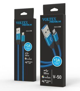 Кабель microUSB Voltex Fashion V-50, 1m., gold