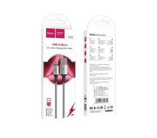 Кабель microUSB HOCO X66 Howdy charging, 2.4A, 1m., gray