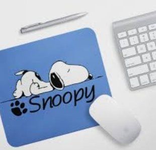 Килимок для миші 210x250mm. Персонаж Snoopy синій з боковою прошивкою (27868)