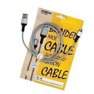 Кабель microUSB Moxom CC-35 Braided, тканина, 1m., black