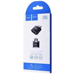 Перехідник Type-C to USB Female HOCO UA5, OTG, black