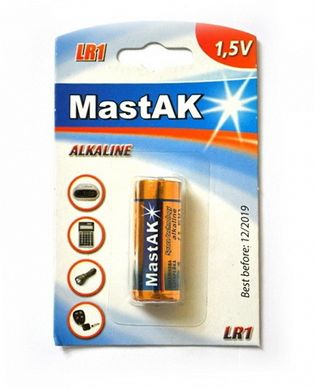 Батарейки MastAK LR1, N 1.5V (1/24) BL