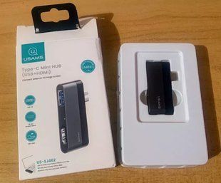Концентратор USB-HUB US-SJ462 miniHUB USB/HDMI for Type-C 3.0, gray