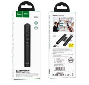 Лазерний пульт HOCO GM200 Smart PPT page turning pen Black