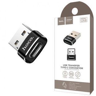 Перехідник Type-C Female to USB HOCO UA6, black