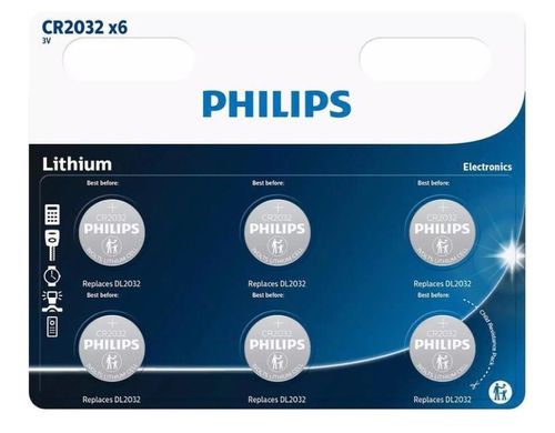 Батарейки літієві Philips CR 2032/6 BL