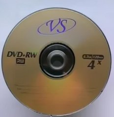 Диски VS DVD+RW 4,7 GB 4x, Bulk/50, золотистий (CMC Magnetics)