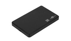 Зовнішня кишеня Sata HDD/SSD 2.5", USB 2.0 пластик + кабель, black (27004)