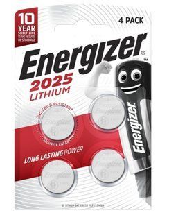 Батарейки літієві Energizer CR 2025, 3V, 4 BL