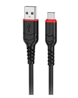 Кабель Type-C HOCO X59 Victory charging cable, тканина, 3A, 3m. Black