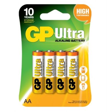 Батарейки GP 15AU-U4 Ultra alkaline LR6, АA (4/40/320) BL