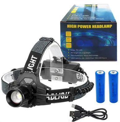 Ліхтар на голову 8105 PMD10-TG zoom 2x18650 1 режим ЗП Type-C