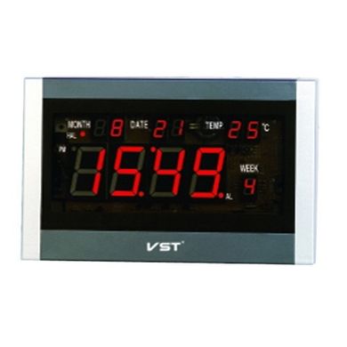 Годинник мереживий VST-771T-1 червоні + пульт