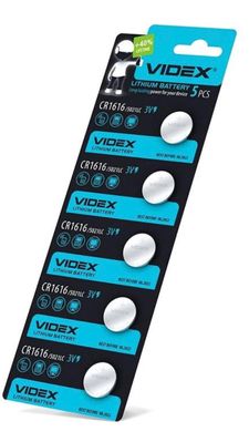 Батарейки літієві Videx CR 1616 / 5 BL