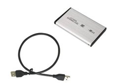 Зовнішня кишеня Sata HDD/SSD 2.5", USB 3.0 металевий + кабель, black (27071)