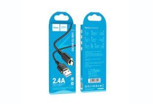 Кабель microUSB HOCO X95 Goldentop charging cable, 2.4A, 1m., black