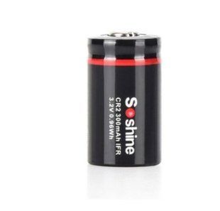 Акумулятор 15266 (CR2) Soshine LiFePO4 3.2-3.6V, Button Top, 300mAh, Blue