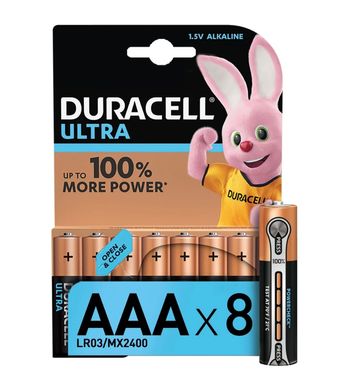 Батарейки Duracell Turbo/Ultra LR03, AAA (6/60) BL
