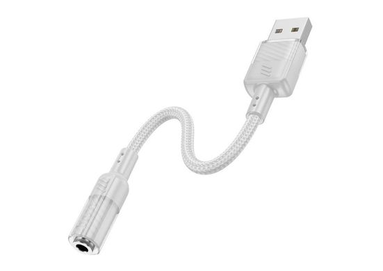 Перехідник USB to Jack 3.5" HOCO LS37, 0.15m. DAC, grey