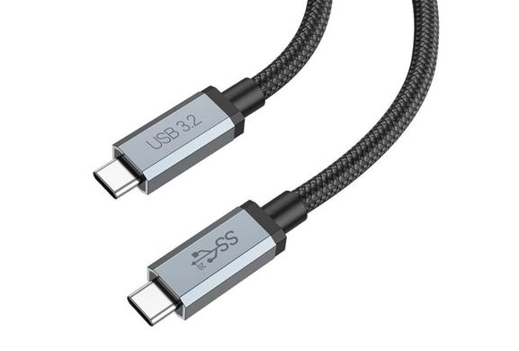 Кабель Type-C to Type-C HOCO US06 USB 3.2, 20Gbps, 100W HD high speed, 100W, 2m., black