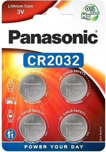 Батарейки літієві Panasonic CR 2032 BL4