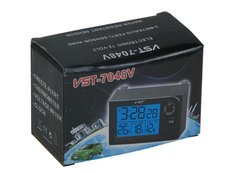 Годинник автомобільний VST 7048 V (вольтметр, термометр)