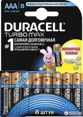 Батарейки Duracell Turbo LR03, AAA (8/80) BL