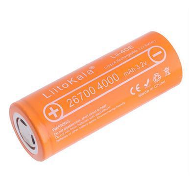 Акумулятор 26700 LiitoKala Lii-40E, 3.2V, 4000mAh (Li-ion)