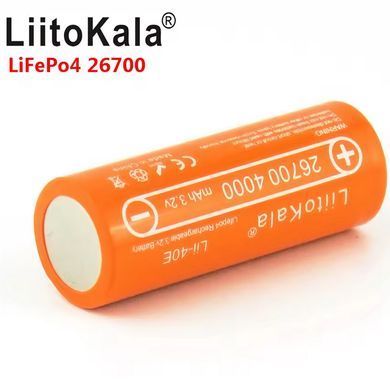 Акумулятор 26700 LiitoKala Lii-40E, 3.2V, 4000mAh (Li-ion)