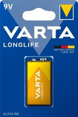 Батарейки Varta LongLife 6LR61, 9V крона (1/10) BL