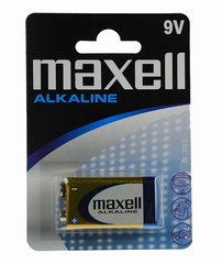 Батарейки Maxell Alkaline 6LR61, 9V крона (1/12) BL
