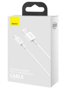 Кабель Lightning Baseus Superior Series, 2.4A (CALYS-C02) 2m, white