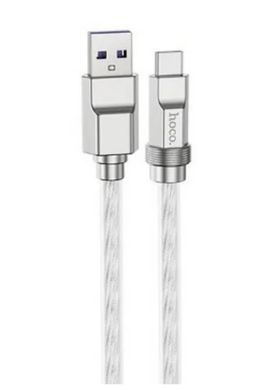 Кабель Type-C HOCO U113 Solid silicone charging cable (6A, 100W) 1m., silver