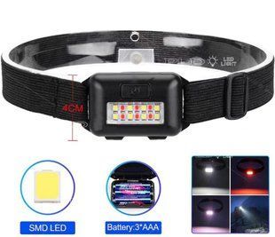 Ліхтар на голову PLD-818-1-8SMD (white+red), 3xAAA