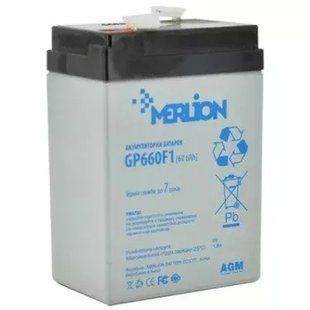 Акумулятор Merlion AGM GP660F1 (6V, 6Ah) (70*47*100/105)