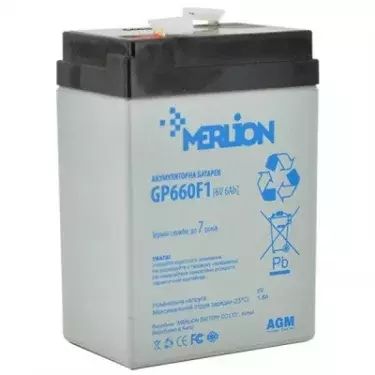 Акумулятор Merlion AGM GP660F1 (6V, 6Ah) (70*47*100/105) Q20