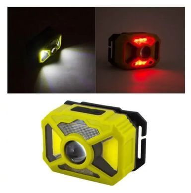 Ліхтар на голову 2323 -P50+SMD+COB (white+red), Детект. руху, акум, ЗП Type-C