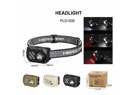 Ліхтар на голову WT-509 XPE+9SMD (white+red) 3xAAA